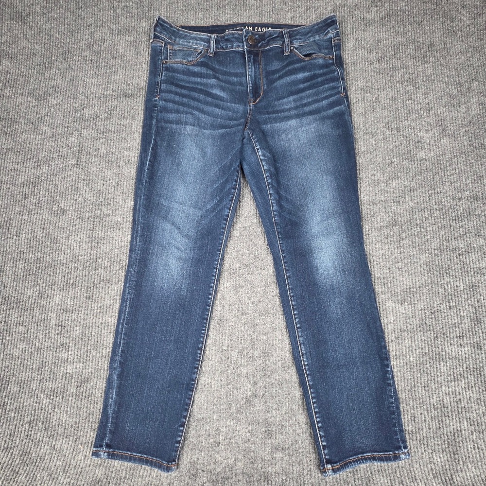 American Eagle Outfitters Women's Jeans Size 16X28 Regular Blue Denim Stretch